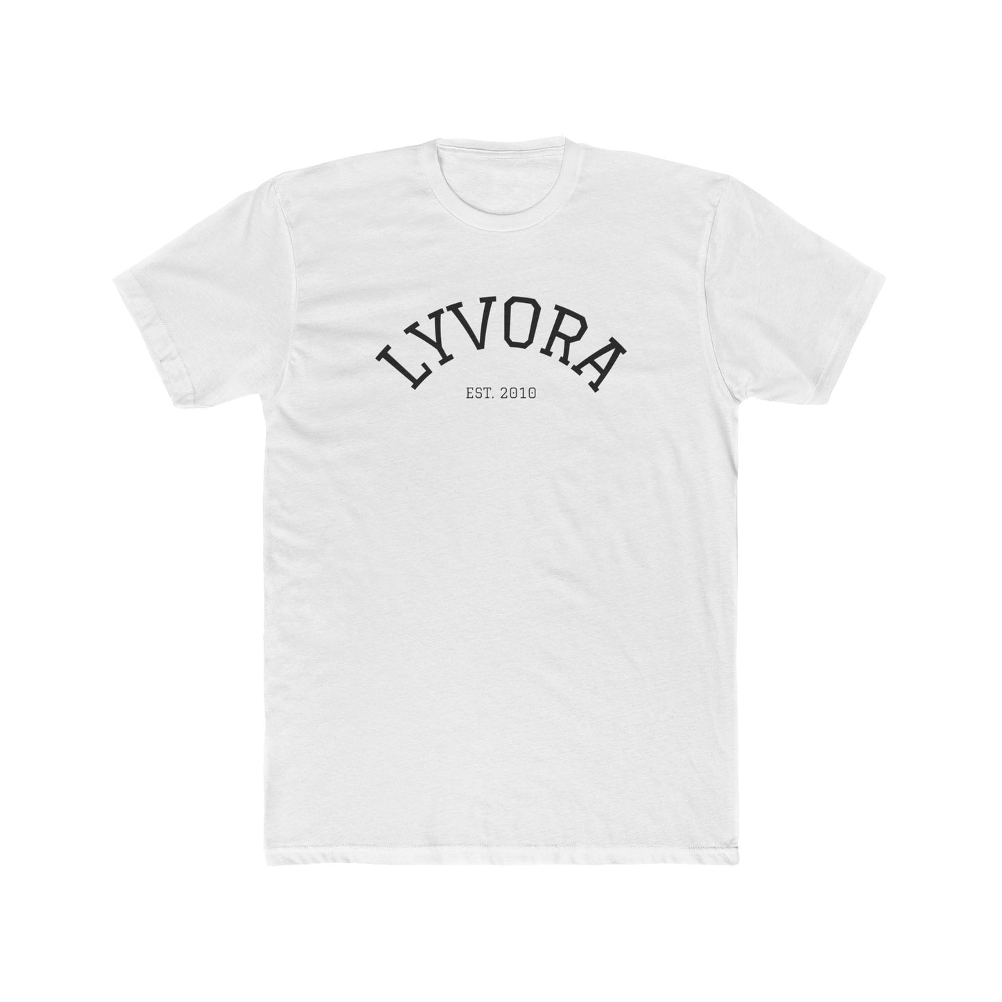 Minimalist LYVORA Tee, Unisex Cotton Shirt, Everyday Casual Wear, Street Style