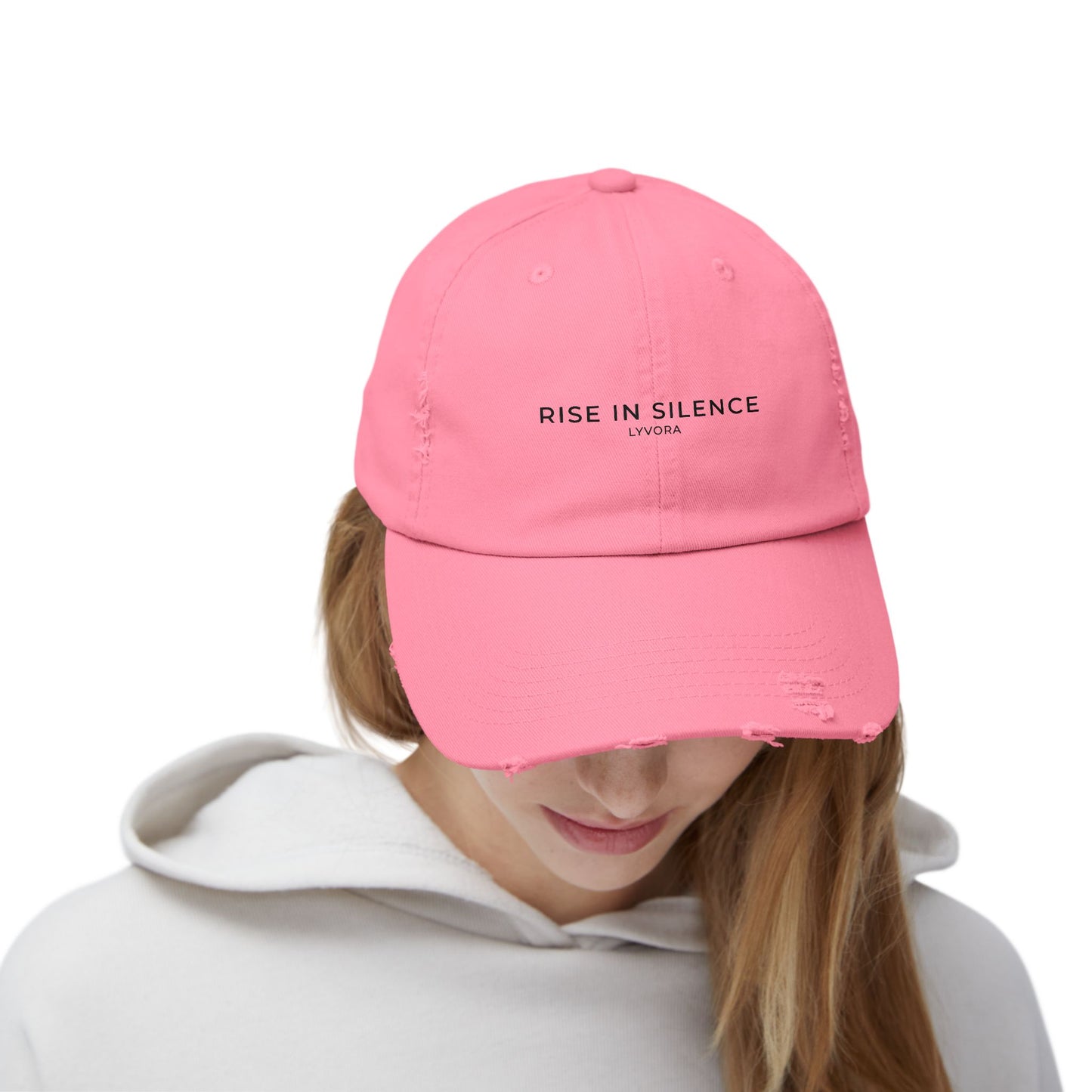 Unisex Distressed Cap with 'Rise in Silence' Design, Casual Hat for Everyday Wear, Perfect Gift for Awareness Events, Trendy Cap, [...]