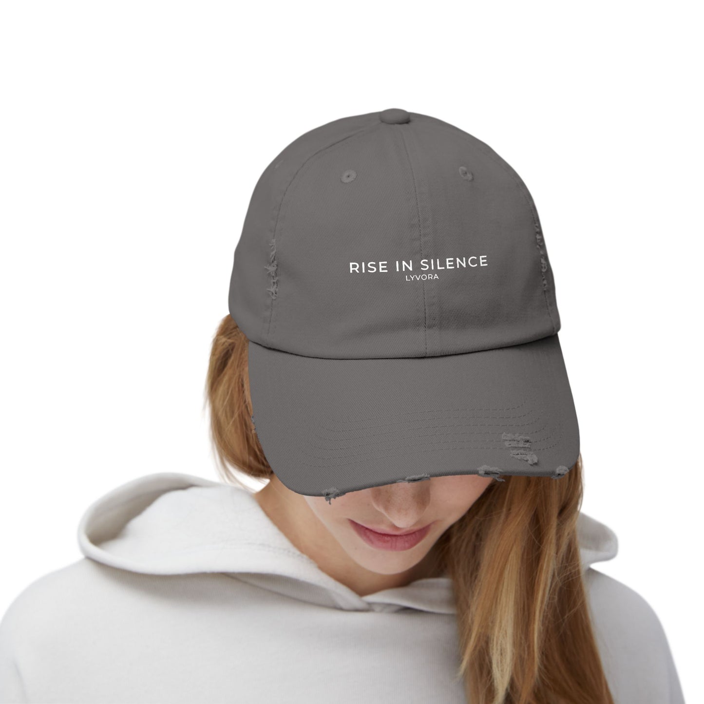 Unisex Distressed Cap with 'Rise in Silence' Design, Casual Hat for Everyday Wear, Perfect Gift for Awareness Events, Trendy Cap, [...]