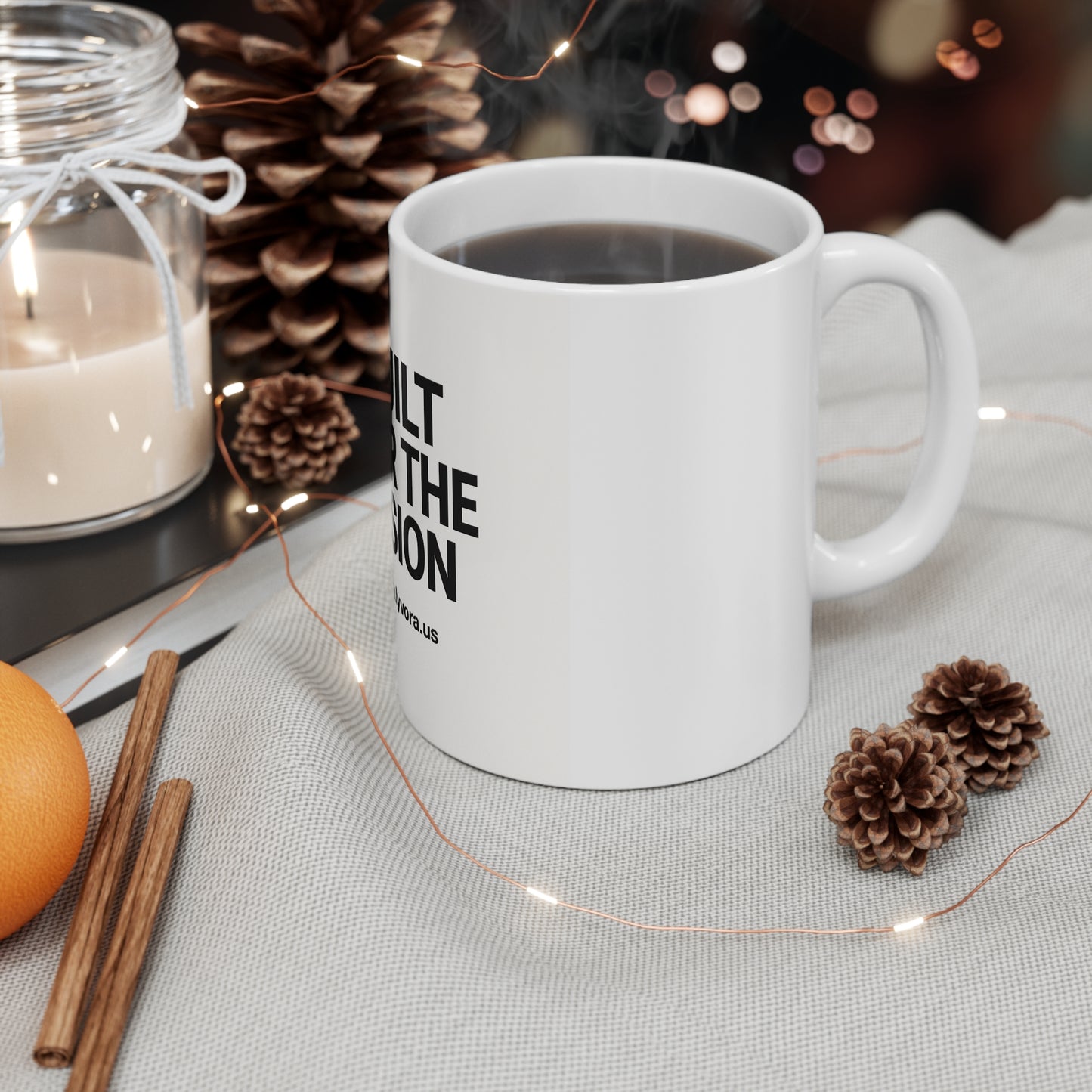 Inspirational Vision Mug, Motivational Coffee Cup, Gift for Visionaries, Modern Desk Decor, Daily Affirmation Mug