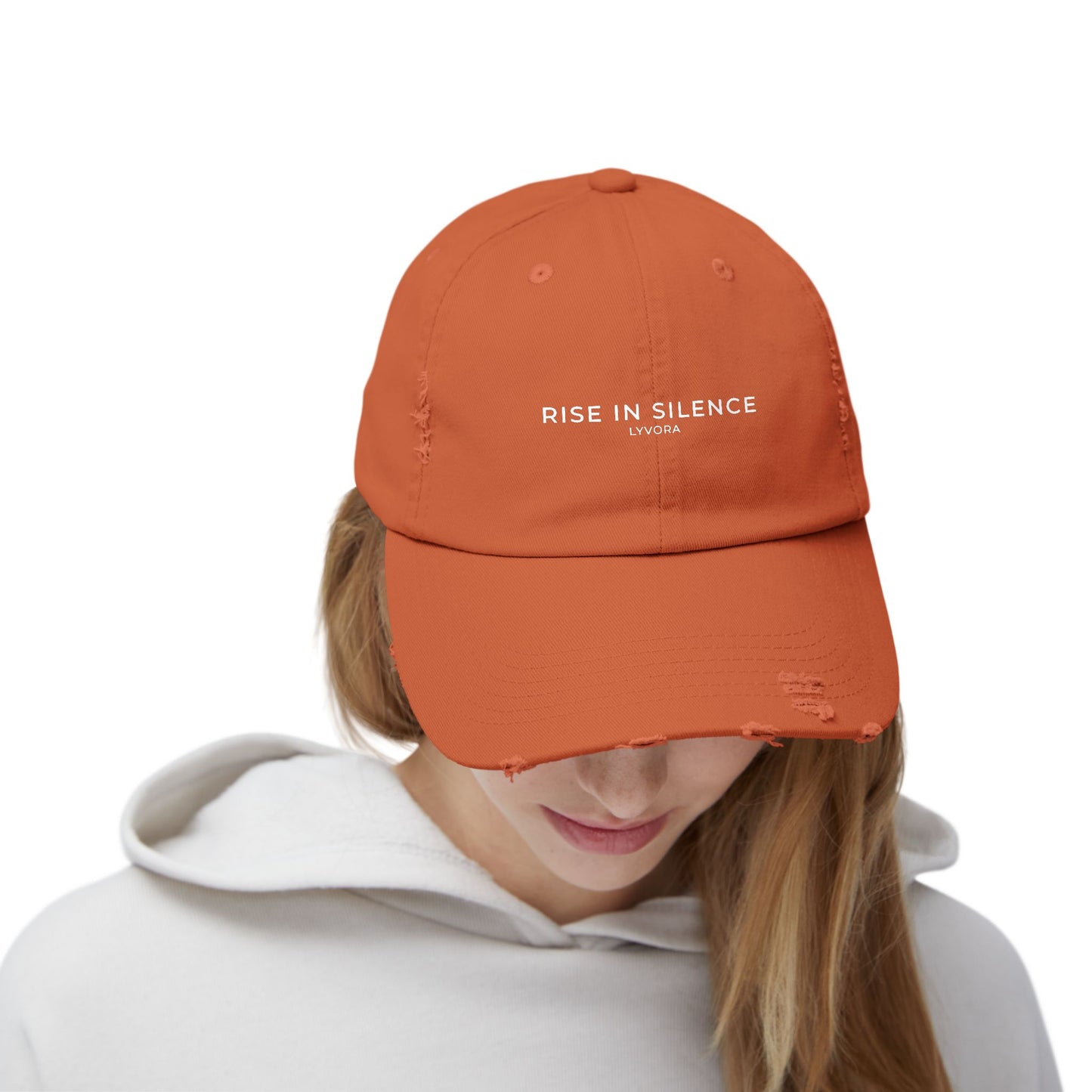 Unisex Distressed Cap with 'Rise in Silence' Design, Casual Hat for Everyday Wear, Perfect Gift for Awareness Events, Trendy Cap, [...]