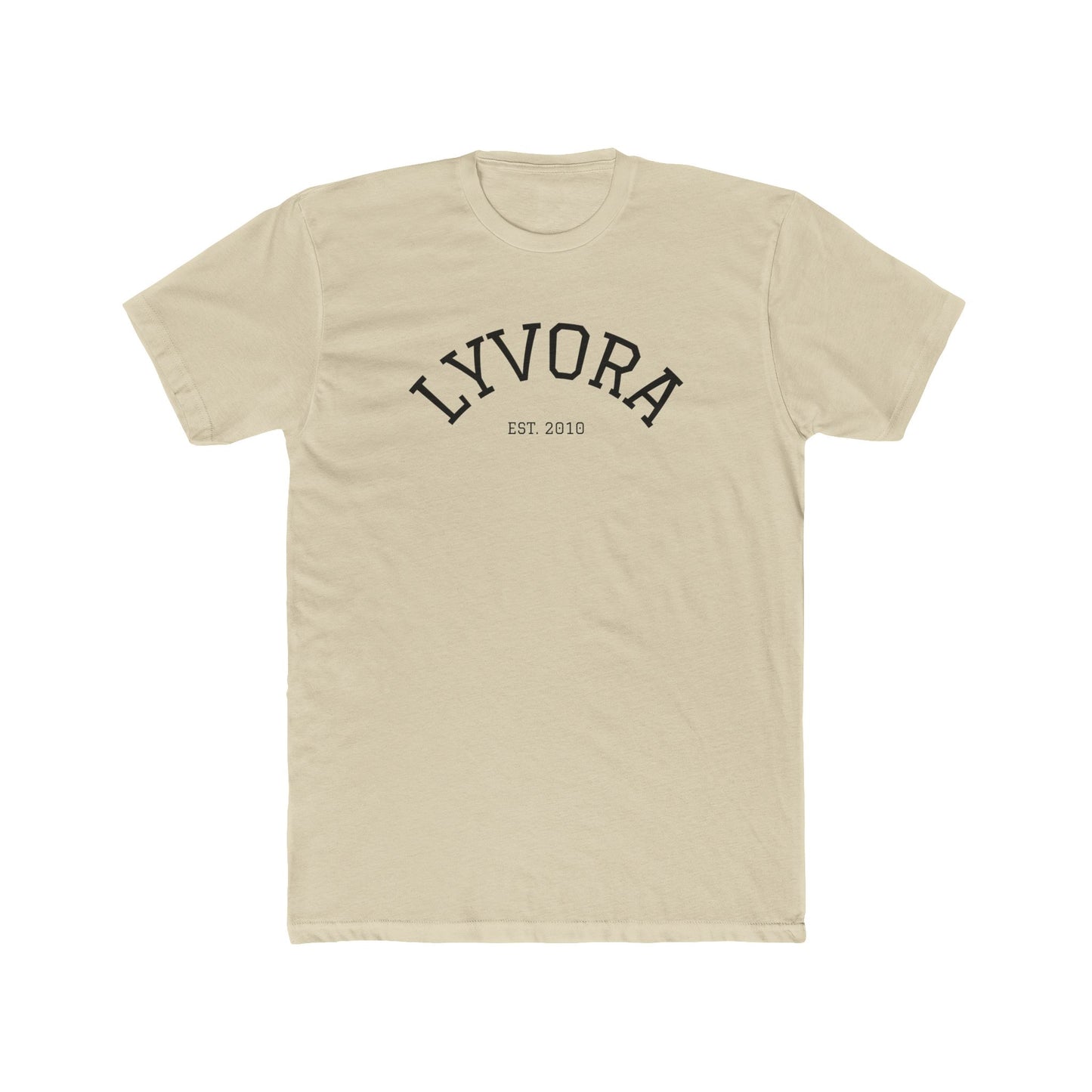 Minimalist LYVORA Tee, Unisex Cotton Shirt, Everyday Casual Wear, Street Style